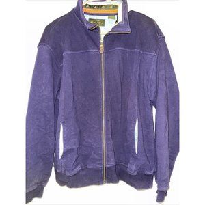 Orvis Signature Collection blue cotton full zip jacket Size Large